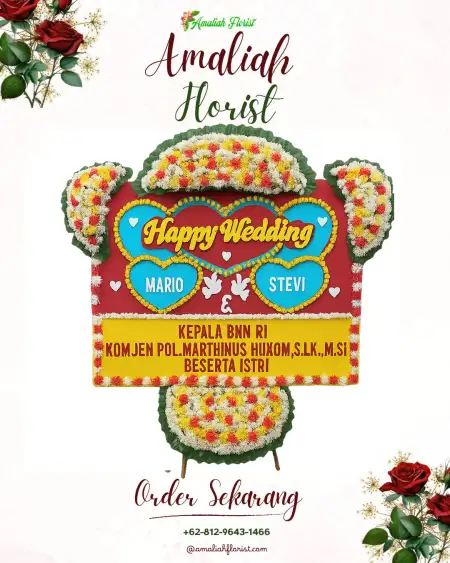 Papan Bunga Pernikahan Nimboran